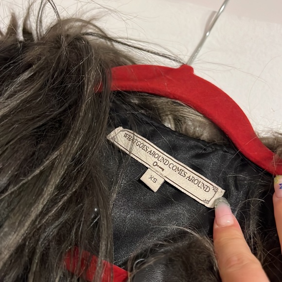 What Goes Around Comes Around Goat Fur Leather Jacket - Picture 4 of 10